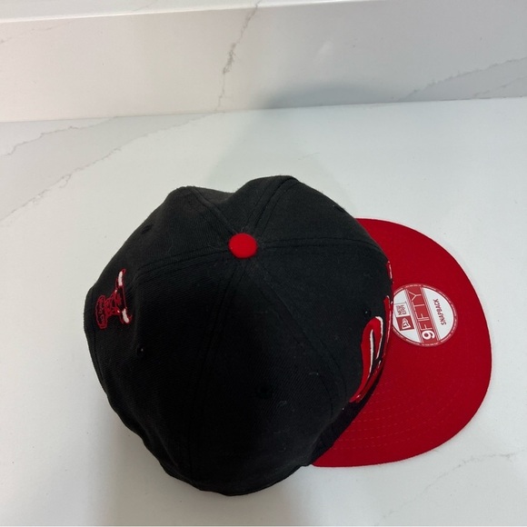 Chicago Bulls Hat Cap Snapback 9fifty Black Red New Era Adjustable - Picture 8 of 8